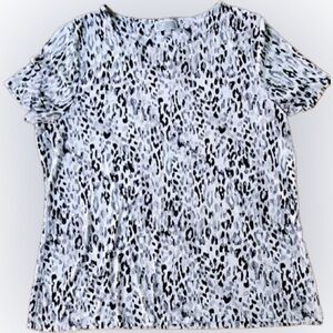 JM Collection Monochrome Patterned Blouse